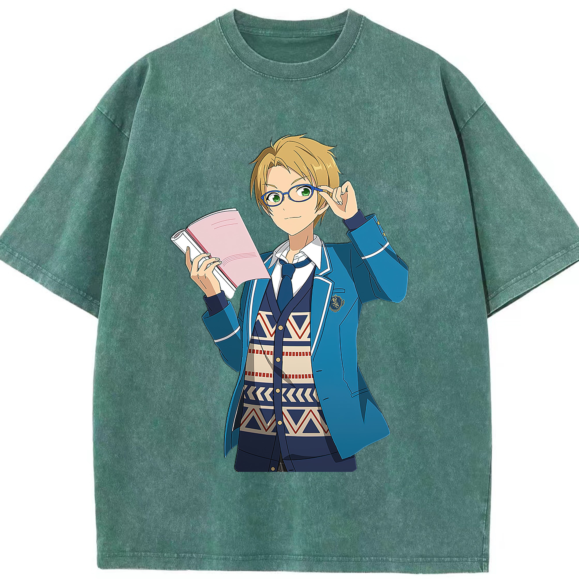 （画像用） あんさんぶるスターズ! Ensemble Stars 綿100% ヴィンテージ風 半袖Tシャツ（フロントプリント）